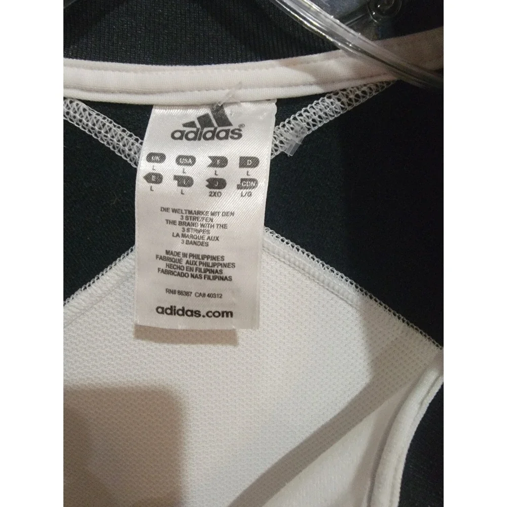 Adidas Originals Black White 1/4 Zip‎ Pullover Tracksuit Jacket Stripes Large